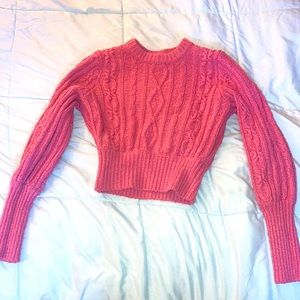 Urban Outfitters crop pink (salmon) sweater!